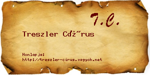 Treszler Círus névjegykártya